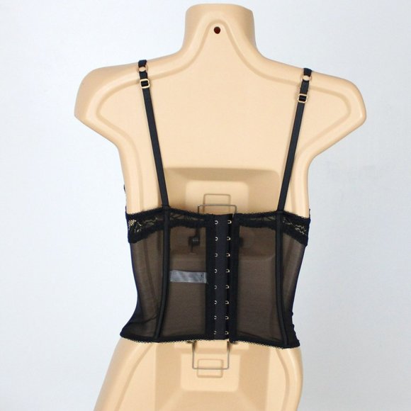 La Senza Bustier Black Padded Small Boned Padded Push-Up Underwire Bra B47 - Picture 8 of 14